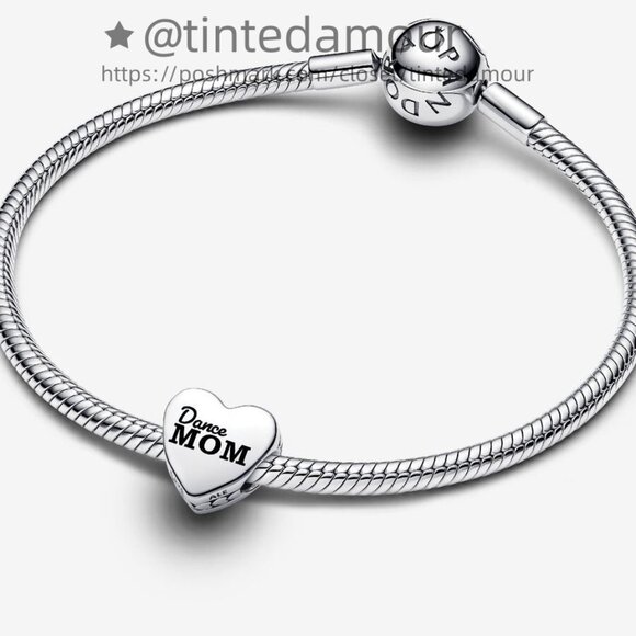 Pandora Engravable Dance Mom Heart Charm - Picture 2 of 2